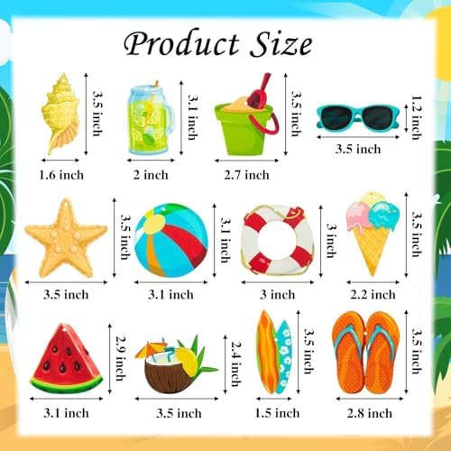 Summer Wooden Hanging Ornaments Set