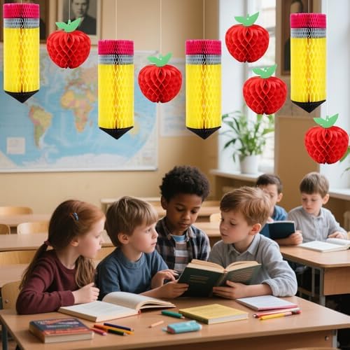 FOIMAS 12pcs Back to School Hanging Decorations