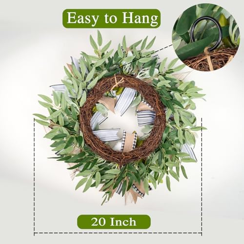 Lambs Ear Wreath Front Door All Season Decor