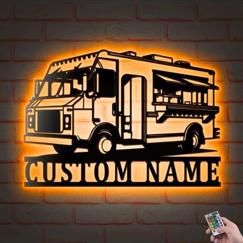 Custom Food Truck Metal Wall Art Sign Personalized Home Decor