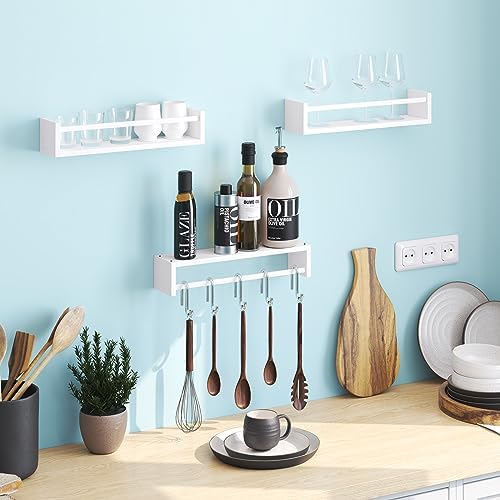 Fixwal Floating Bookshelves Set of 3 for Nursery Kids Room