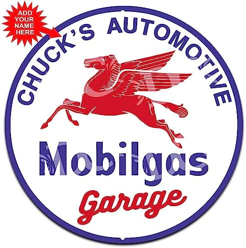 Decorative Concepts Mobile Gas Station Personalized Metal Wall Sign