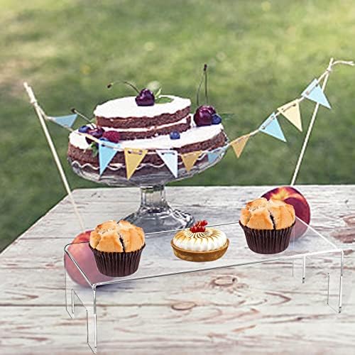 Frcctre 2 Pack Acrylic Display Risers for Dessert and Toys