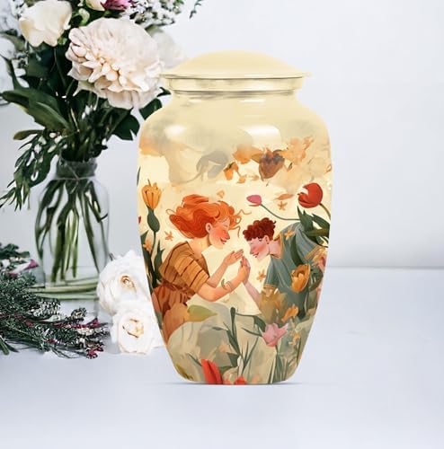 10 Inch Large Velvet Covered Decorative Urn for Ashes