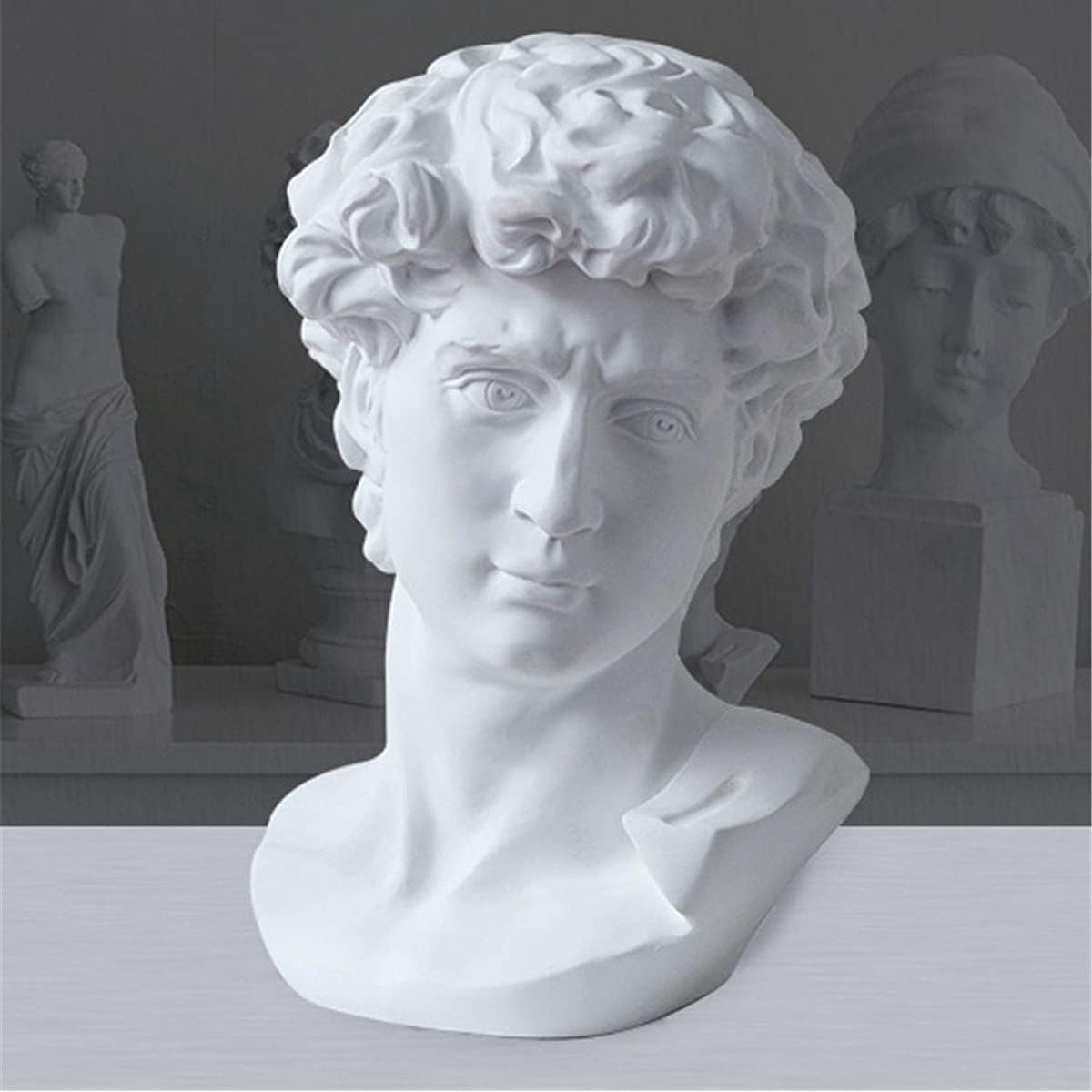 ECYC 118 Inch Classic David Bust Statue Resin Sculpture