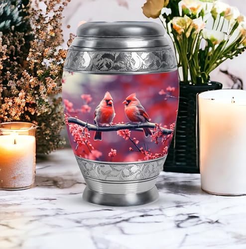 Springtime Cardinal Urns for Human Ashes