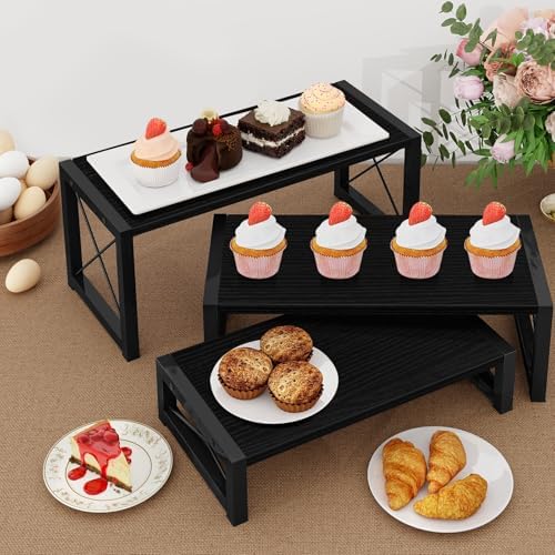 ELITEROO 3-Tier Wooden Display Stand for Cupcakes and Desserts