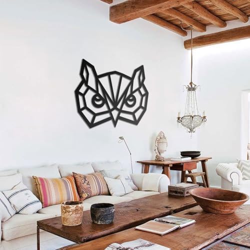 BONPERLA Geometric Owl Wall Art - Modern Minimalist Decor