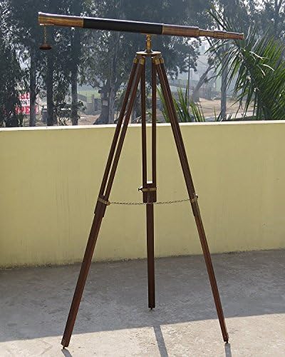 NauticalMart NM071071B Brass Harbor Master Telescope with Tripod Stand - Case of 6