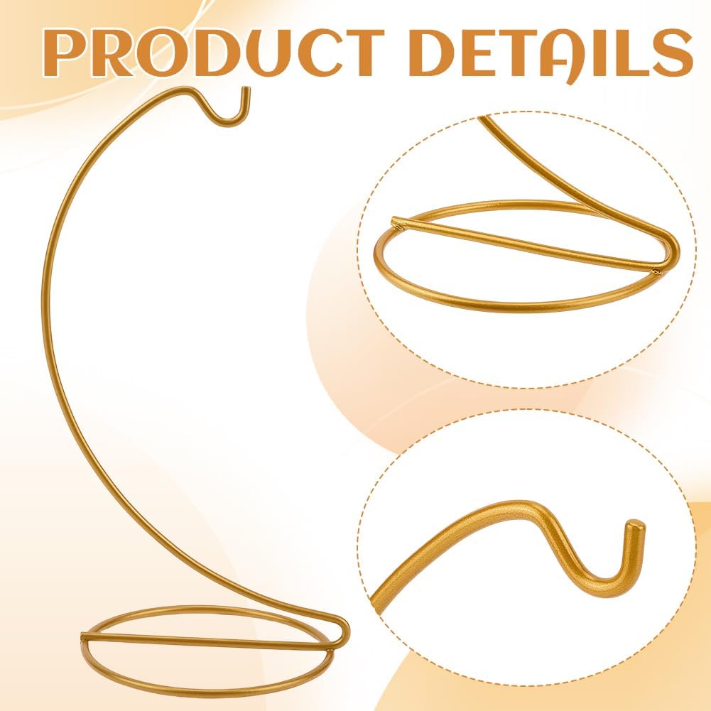 2pcs Golden Iron Wire Hanging Display Stand for Decorations