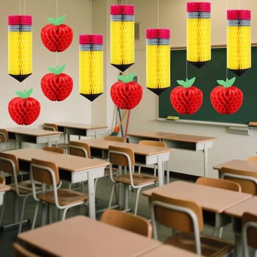 FOIMAS 12pcs Back to School Hanging Decorations