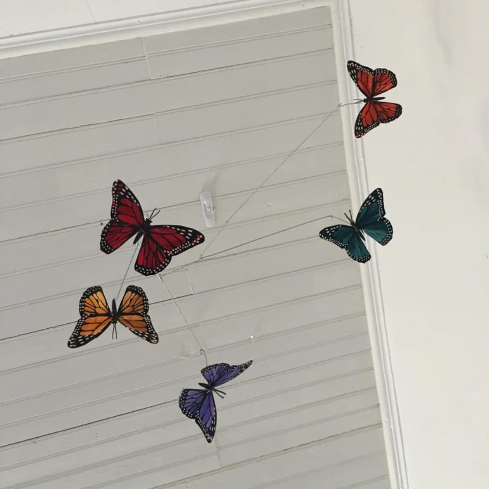 Colorful Five Butterfly Mobile for Crib