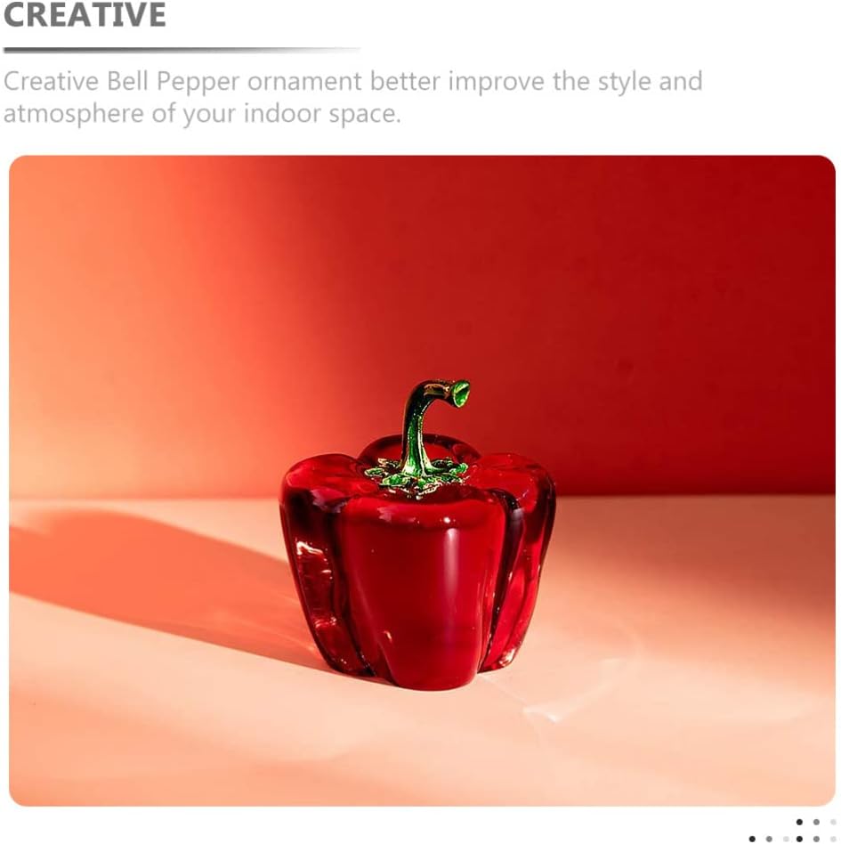 BESPORTBLE Crystal Bell Pepper Decor Figurine
