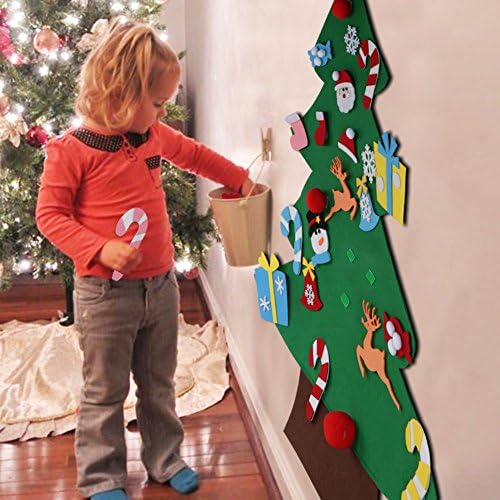 3ft DIY Felt Christmas Tree Set with 26 Ornaments for Kids