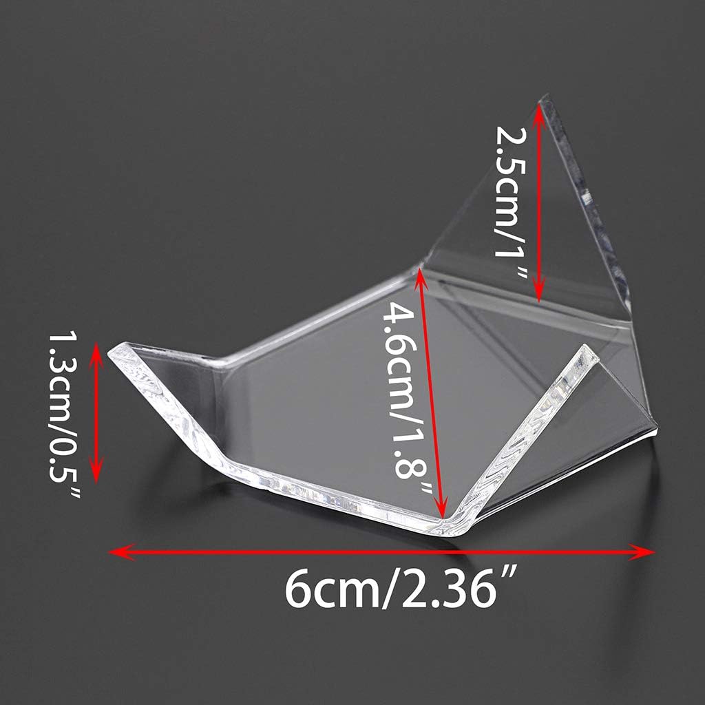 Hipiwe 5 Pack Acrylic Triangle Display Stands