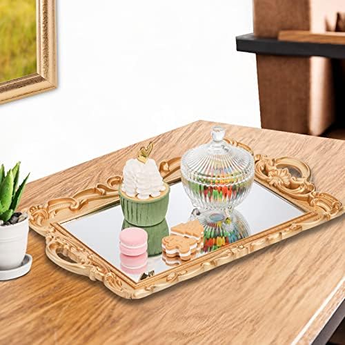 Frcctre 3-Piece Decorative Mirror Tray Set