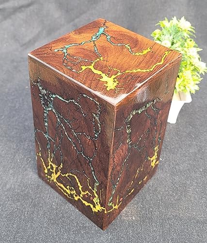 Merit Wooden Craft Cremation Urn Box - Large Adult Funeral Ashes Urn