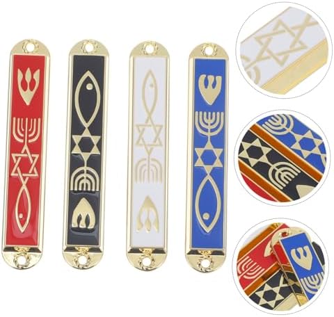 Wakauto 4pcs Retro Mezuzah Cases Decorative Gatepost Gifts