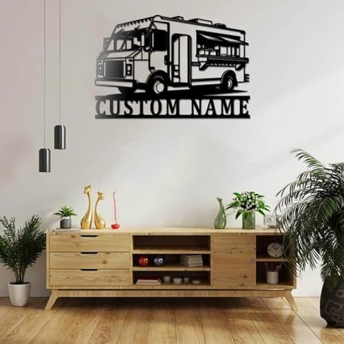 Custom Food Truck Metal Wall Art Sign Personalized Home Decor
