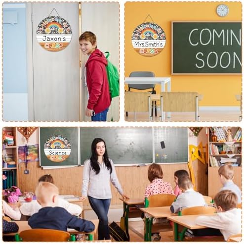 Welcome Classroom Door Sign with Rainbow Design