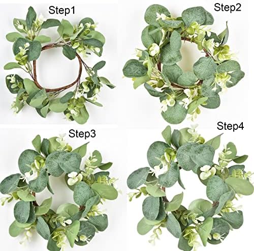 LSKYTOP 9 Inch Eucalyptus Wreath for Kitchen Decor