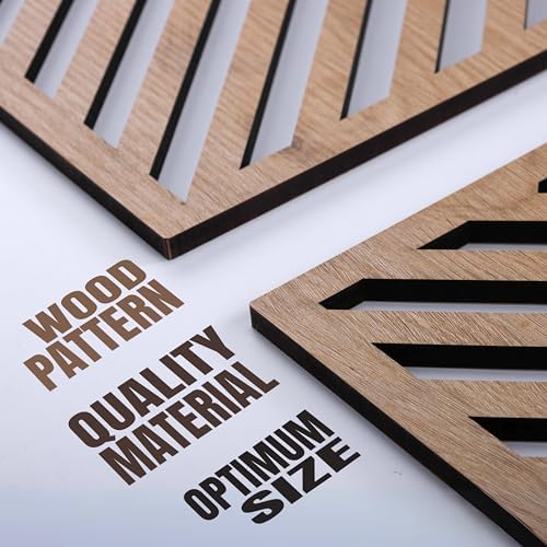 QMMP Modern Wooden Wall Sculptures Set of 3