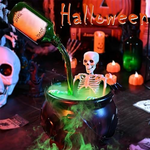 Halloween Decor Cauldron with Floating Potions and Diffuser