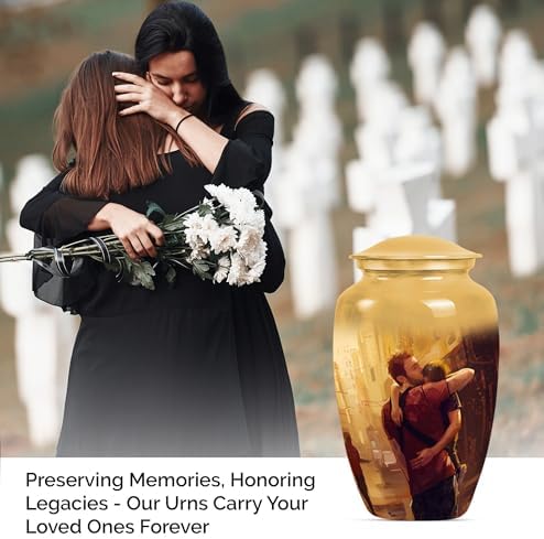 YATHABHISA Dad Urn - Large Velvet Bag Cremation Urn for Human Ashes