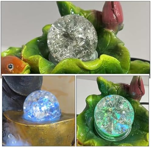 Healifty Crystal Ball Fountain Decoration with Stand