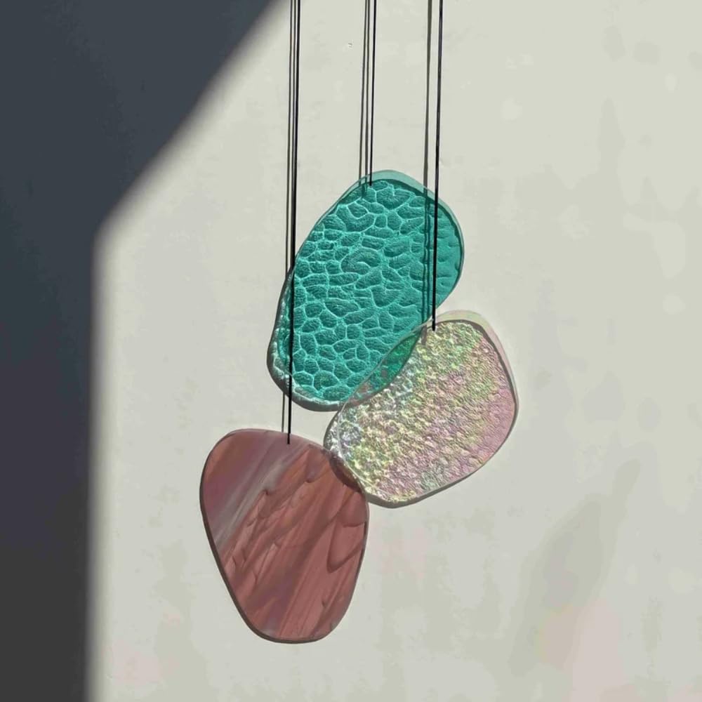 ZHANGBH Wall Art Glass Hanging Mobile