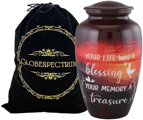 Handcrafted Cremation Urn for Adult Human Ashes 200 cu in Capacity