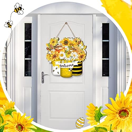 Spiareal Bee Welcome Hanging Front Door Sign