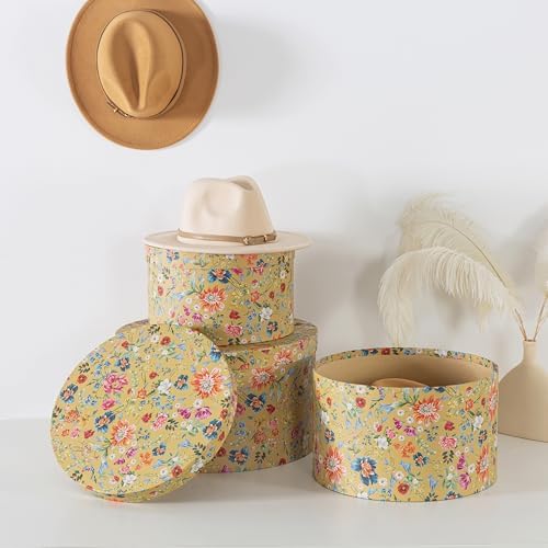 Soul Lane Botanica Bliss Gold Hat Boxes Set of 3
