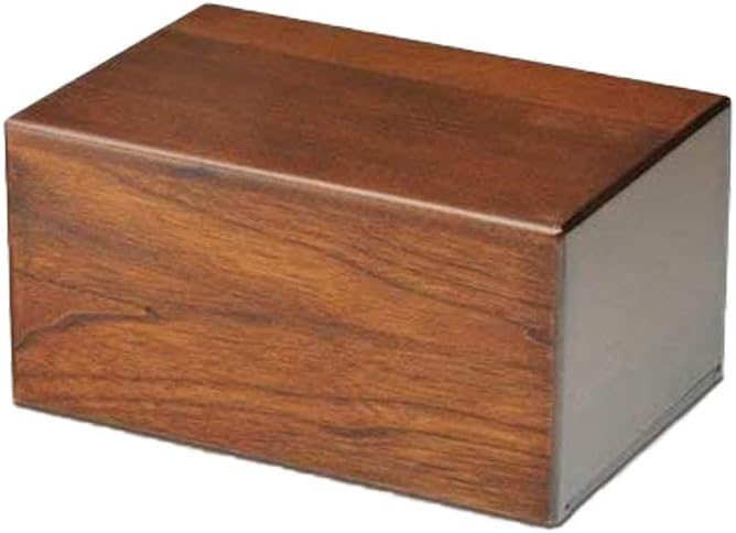 Wooden Urn for Human and Pet Ashes Small Keepsake Box