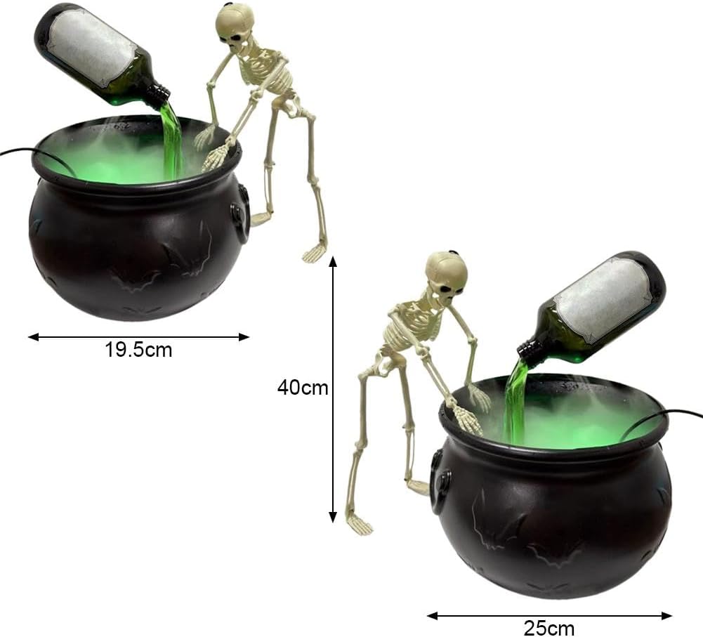 Halloween Decor Cauldron with Floating Potions and Diffuser