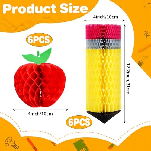 FOIMAS 12pcs Back to School Hanging Decorations