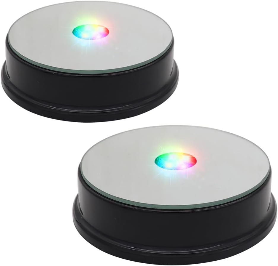 LED Black Display Base with Multicolor Changing Light