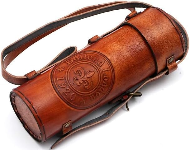 Vintage 1920 Brass Telescope with Leather Case