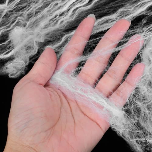 CIMAXIC 4 Pack Fake Spider Webs for Halloween