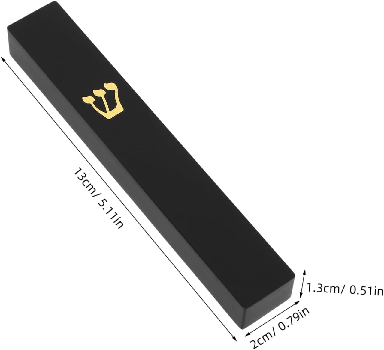 Garneck Elegant Resin Mezuzah Case Black Door Blessing Decoration