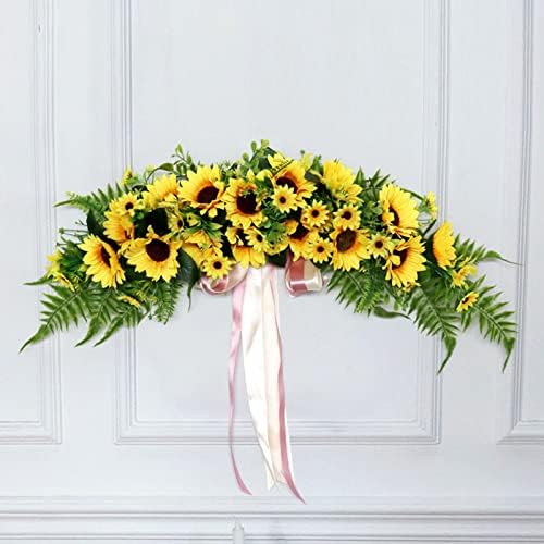 29 Inch Artificial Sunflower Swag for Wall Fireplace Decor