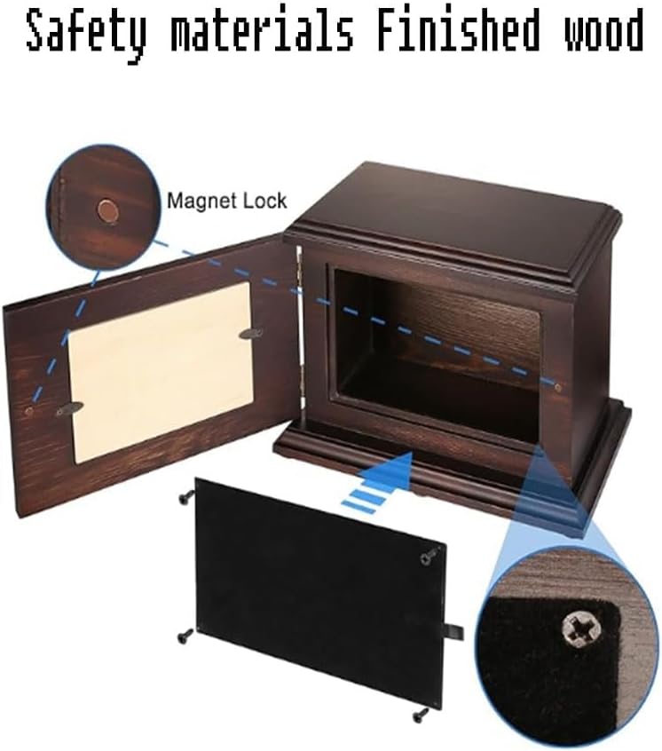 Wooden Cremation Urn for Adult Male Ashes