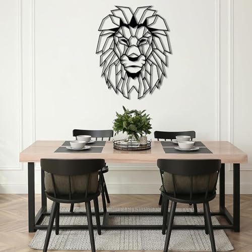 ICEWQOQU Lion Head Metal Wall Art