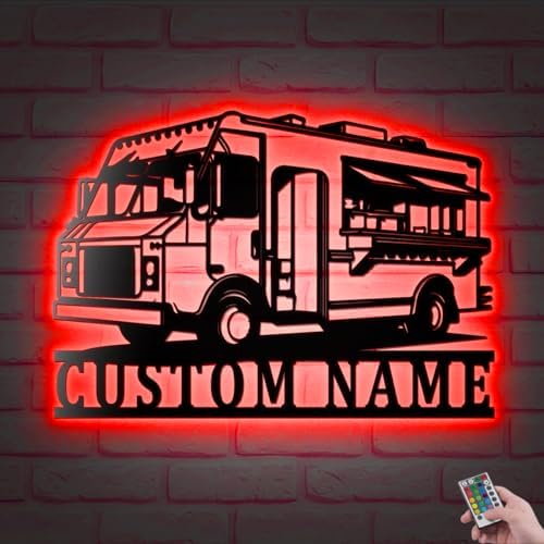 Custom Food Truck Metal Wall Art Sign Personalized Home Decor