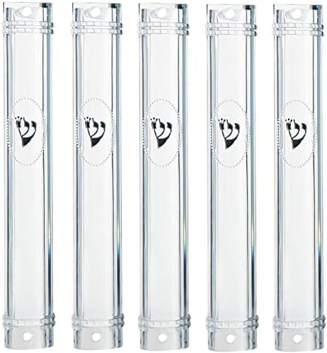 SUPER STAM Mezuzah Case Holder 63 Inch Clear Lot of 5