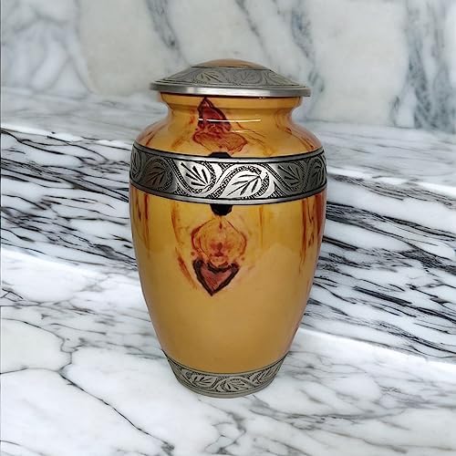 Classic Wood Finish Cremation Urn for Adult Ashes 200 Cubic Inches