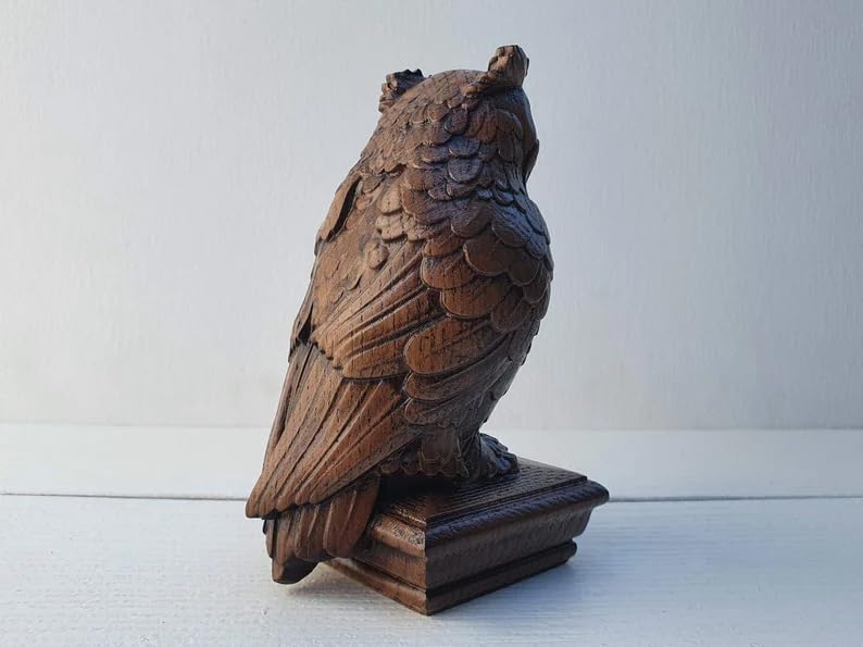 Owl Wooden Finial for Staircase Newel Post 1pc