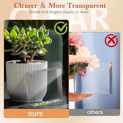4 Piece Acrylic Base Display Stands Clear Cube Riser