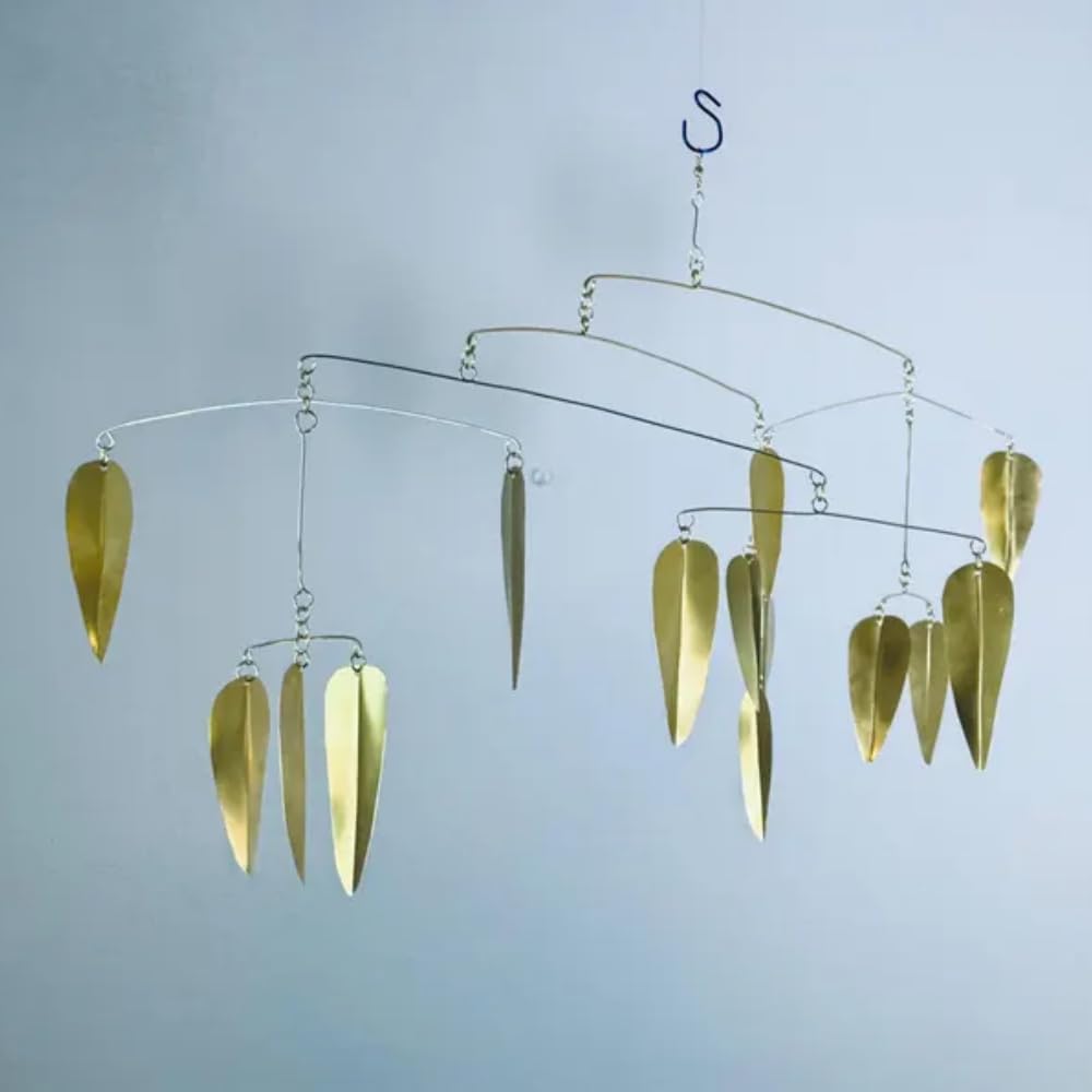 Pure Brass Weeping Willow Hanging Mobile 34W x 17H