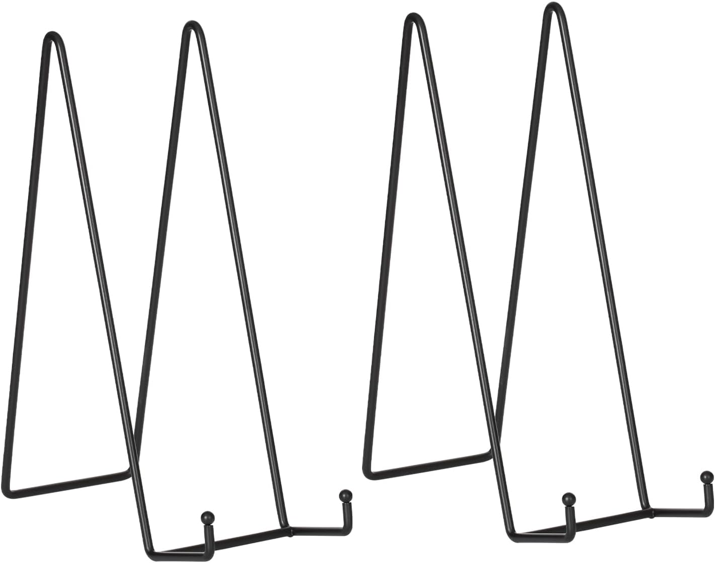 12 Inch Oversized Plate Display Stand - 2 Pack Black Metal Easel